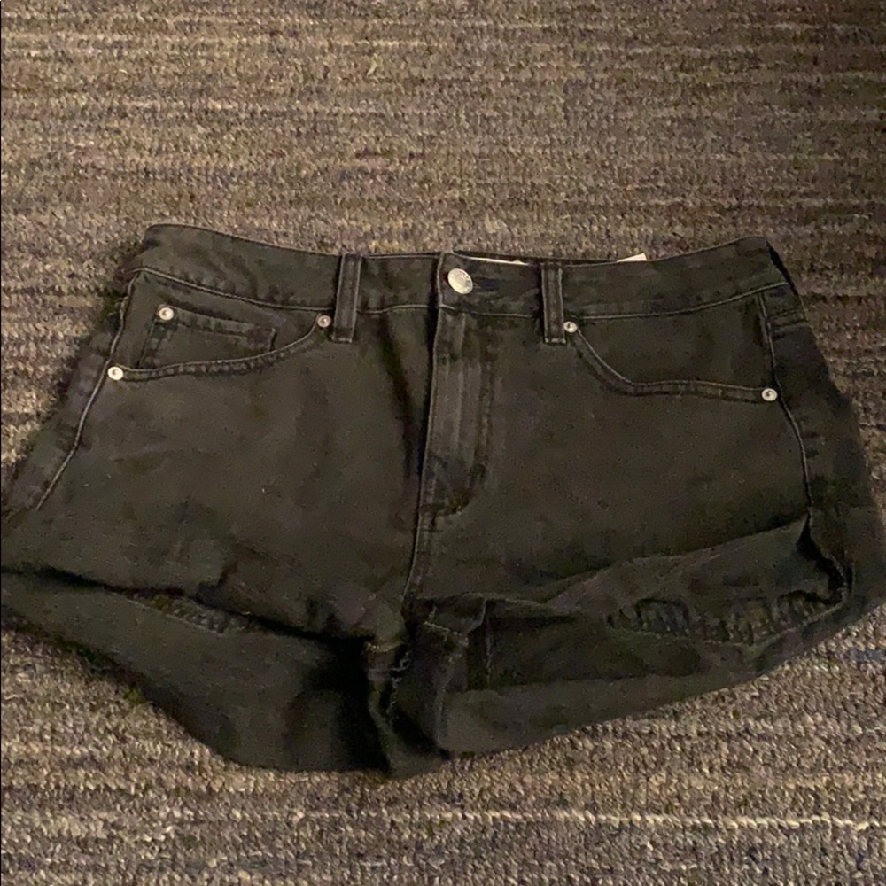 Black Jean shorts